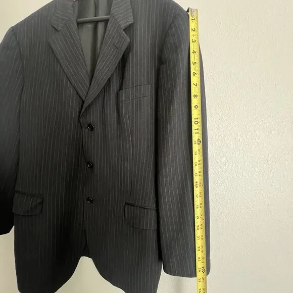 Romeo Gigli Mens Pinstripe Suit Jacket Size 42 R 52 IT - Picture 9 of 11